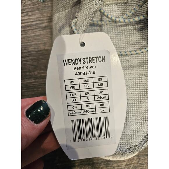 Hey dudes Wendy stretch peral river gray new womens size 8 slip on - Picture 2 of 7